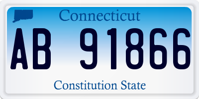CT license plate AB91866