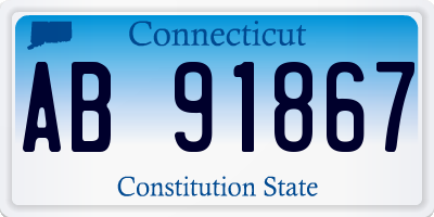 CT license plate AB91867