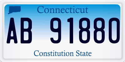 CT license plate AB91880