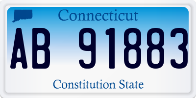 CT license plate AB91883