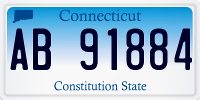 CT license plate AB91884