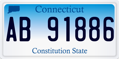 CT license plate AB91886