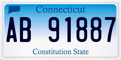 CT license plate AB91887