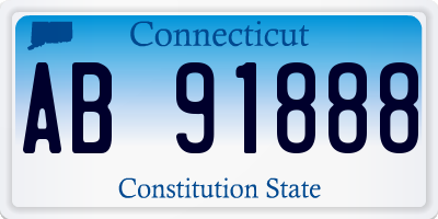 CT license plate AB91888