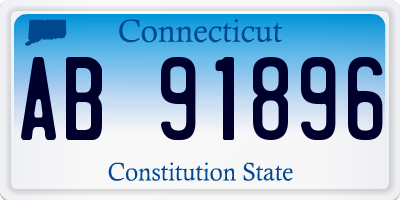 CT license plate AB91896