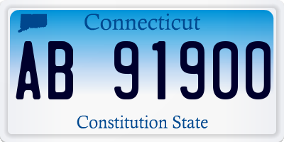 CT license plate AB91900