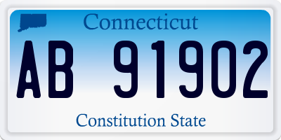 CT license plate AB91902