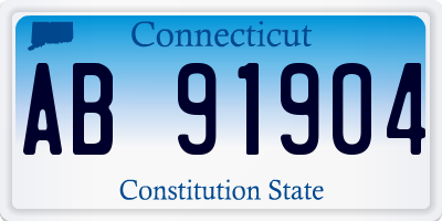 CT license plate AB91904