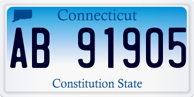 CT license plate AB91905