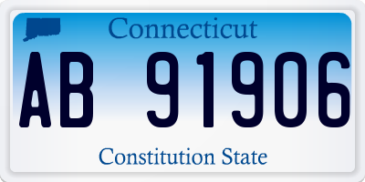 CT license plate AB91906