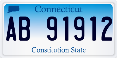 CT license plate AB91912