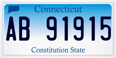 CT license plate AB91915