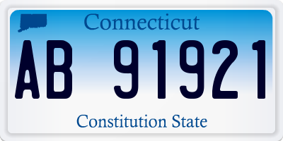 CT license plate AB91921