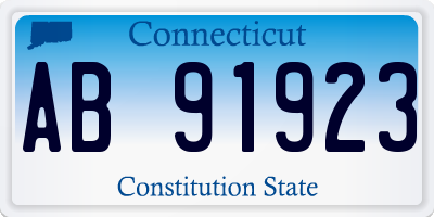 CT license plate AB91923