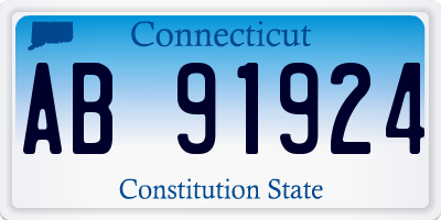 CT license plate AB91924