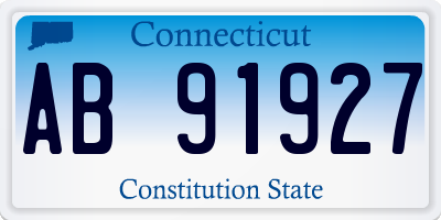 CT license plate AB91927