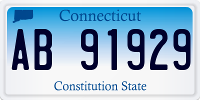 CT license plate AB91929