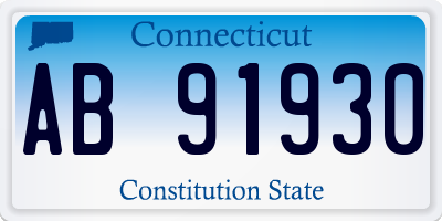 CT license plate AB91930