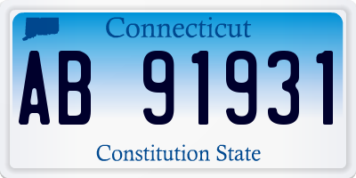 CT license plate AB91931