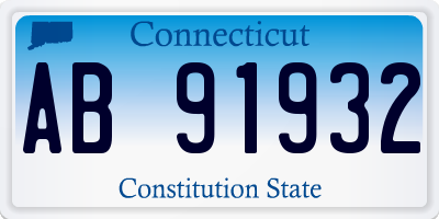 CT license plate AB91932