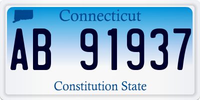 CT license plate AB91937