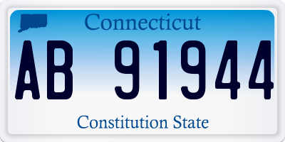 CT license plate AB91944