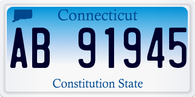 CT license plate AB91945