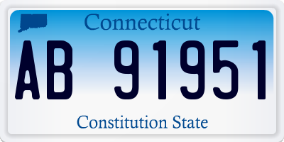 CT license plate AB91951