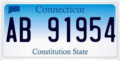 CT license plate AB91954