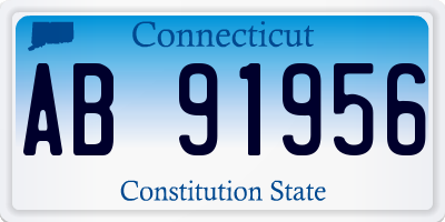 CT license plate AB91956