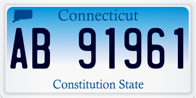 CT license plate AB91961