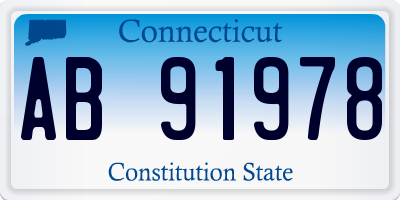 CT license plate AB91978