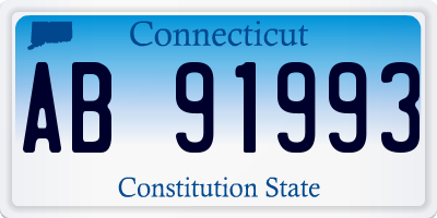 CT license plate AB91993