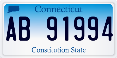 CT license plate AB91994