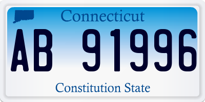 CT license plate AB91996