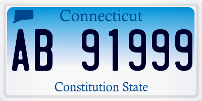CT license plate AB91999