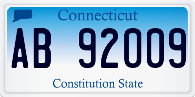 CT license plate AB92009