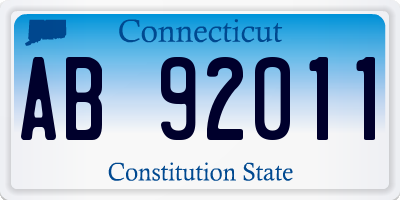 CT license plate AB92011