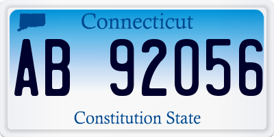 CT license plate AB92056