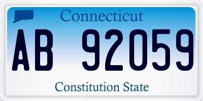 CT license plate AB92059