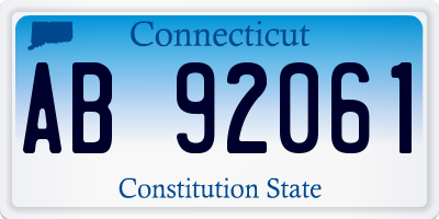 CT license plate AB92061