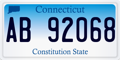 CT license plate AB92068