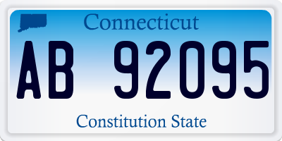 CT license plate AB92095