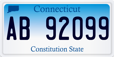 CT license plate AB92099