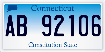 CT license plate AB92106