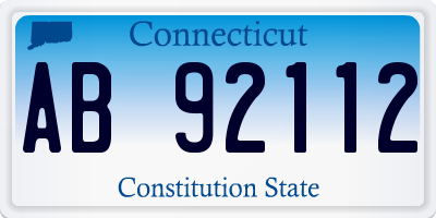 CT license plate AB92112