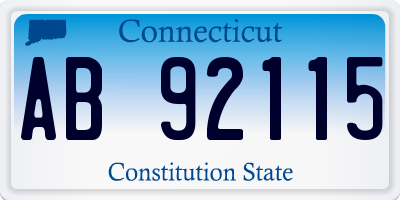 CT license plate AB92115