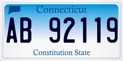 CT license plate AB92119