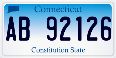 CT license plate AB92126