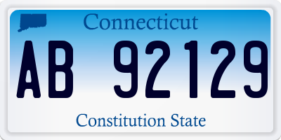 CT license plate AB92129